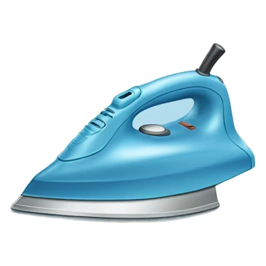 Sky blue iron for ironing sticker