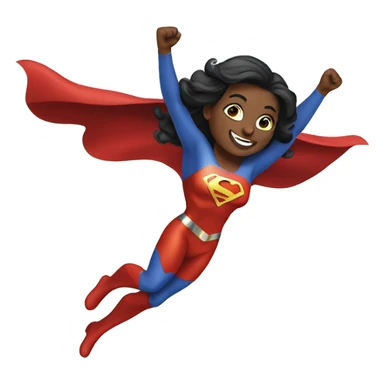 Flying superwoman sticker