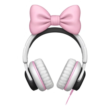 white headphones with pink bows sticker
