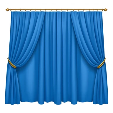 blue backdrop curtain sticker