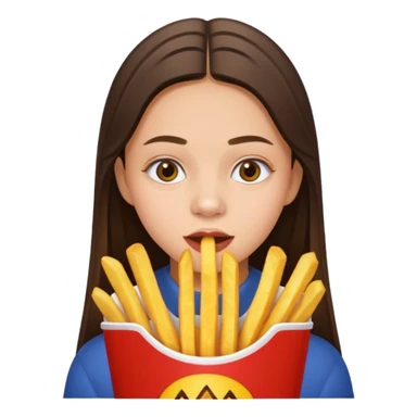 olivia rodrigo munching fries sticker
