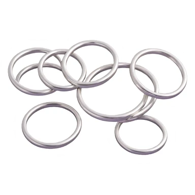 3D circular pattern, four interconnected silver rings, Audi style, no brand name sticker