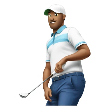 golfer who just hit a huge slice sticker