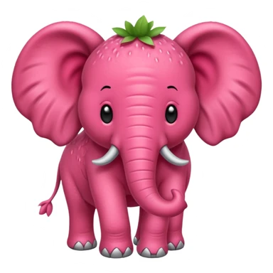 Hazme un elefante con piel de fresa sticker