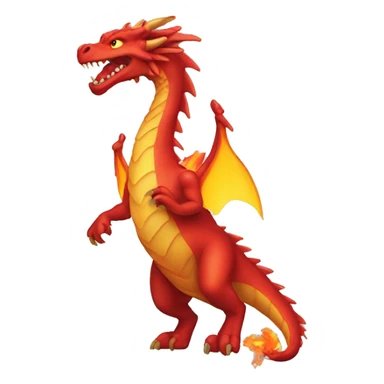 Dragón rojo escupiendo fuego  sticker