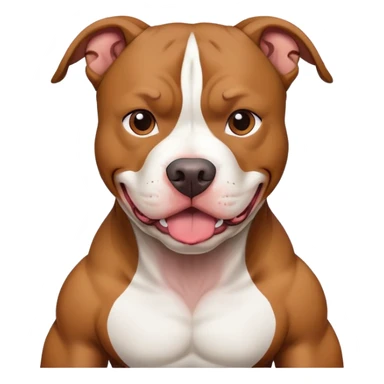 Pit bull Flexing sticker