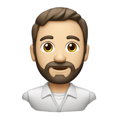 profesor joven moreno de pelo y blanco de piel con barba a cuerpo completo sticker