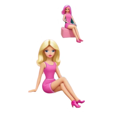 Matisse barbie slop style pink SPAM art landscape sticker