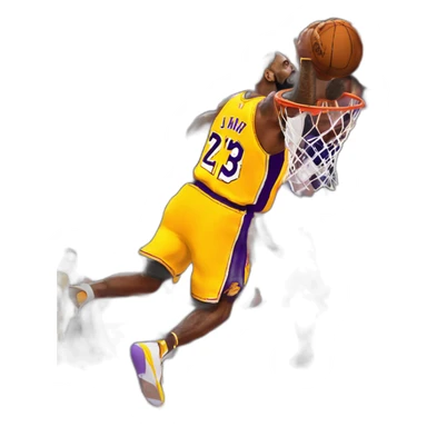 LeBron dunk sur Kobe sticker