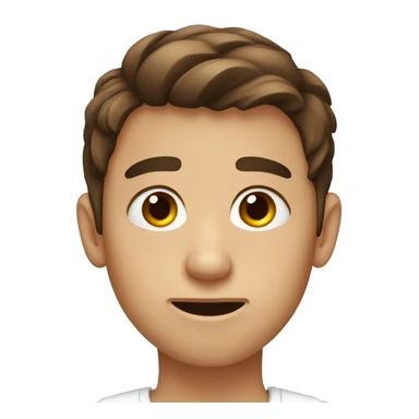 Brown hair boy with dry eyes sticker