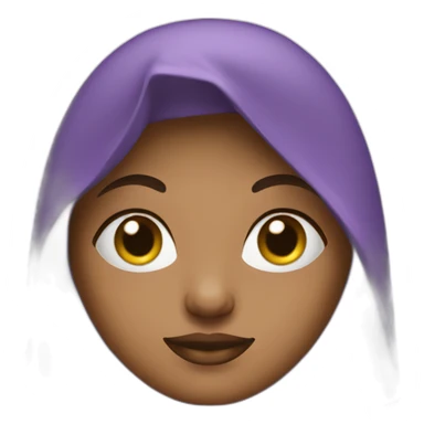 purple veiled woman sticker