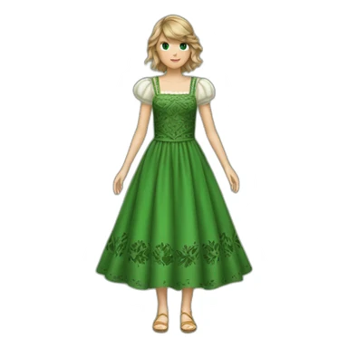 green folklore dress Taylor swift sticker