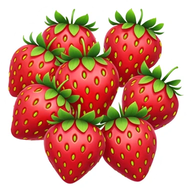 rainbow shining strawberries falling sticker