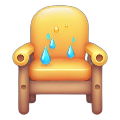 Water in chair sticker