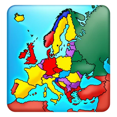 Map of Europe  sticker