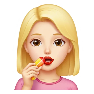 girl sucking popcicle sticker