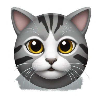 Gata cinza com listra preta sticker