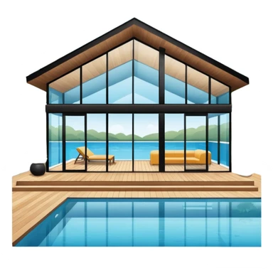 pool house sticker