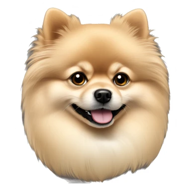 Light sable cream coloured Pomeranian face with black hairs sticker