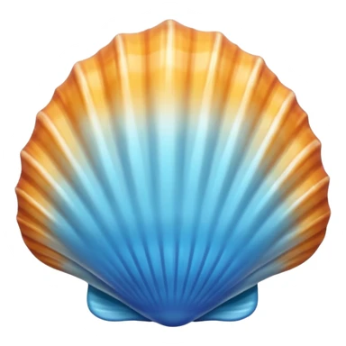 Un emojin de concha de vetor de color azul  sticker