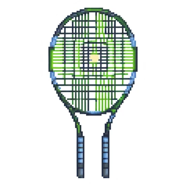 modern tennis racquet sticker