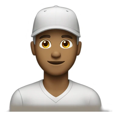 dark blonde guy wearing a cap with a mac book pro sticker