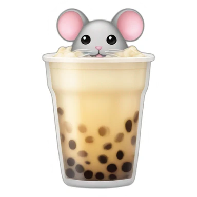 boba tea mouse sticker