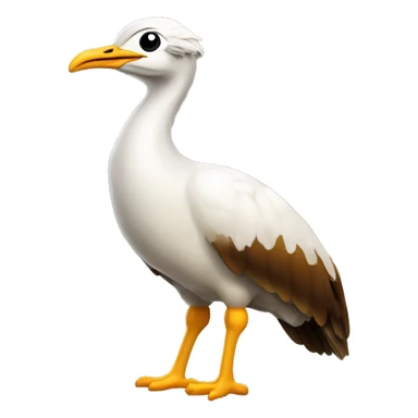 the bustard bird stylized in for android and automotive industry where the whole bird is visible. Glossy. sticker