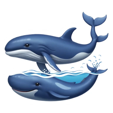 whale swimming in sea sticker