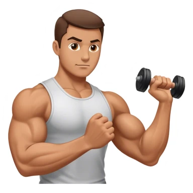 bodybuilder forearm exercise sticker