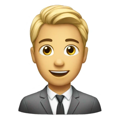 young interviewer sticker