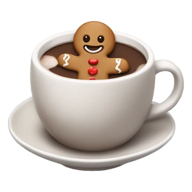 Gingerbread man in hot cocoa  sticker