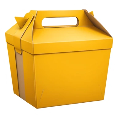 Takeaway Food Box yellow sticker