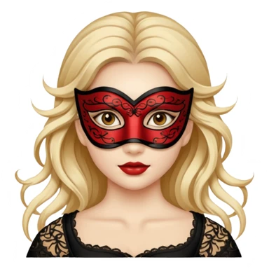 a beautiful girl wearing mask sticker