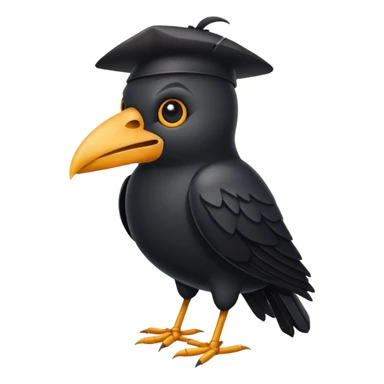 straw crow sticker