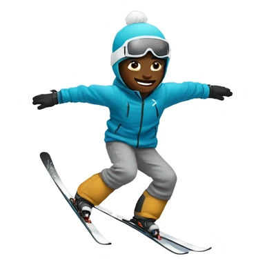 Skieur freestyle  sticker