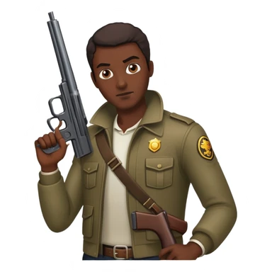 Thug with guns sticker