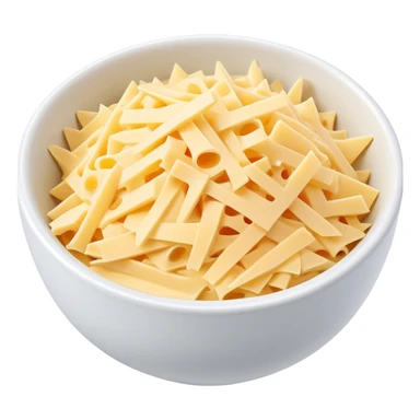 shredded white cheese in a bowl sticker