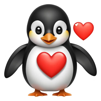 Pingüino enamorado  sticker