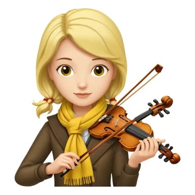 Violinist + yellow scarf. sticker