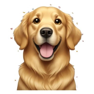 Birthday golden retriever  sticker