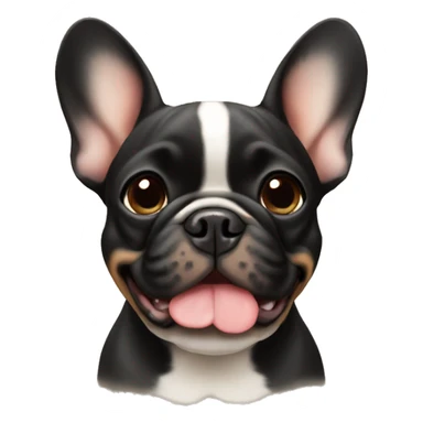 French bulldog black tan  sticker