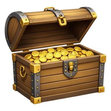 Open treasure chest with bright light inside sticker