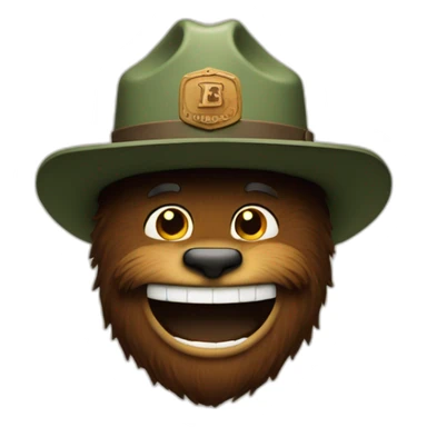 smokey bear smile sticker