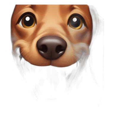 Dachshund smiling face to cam sticker