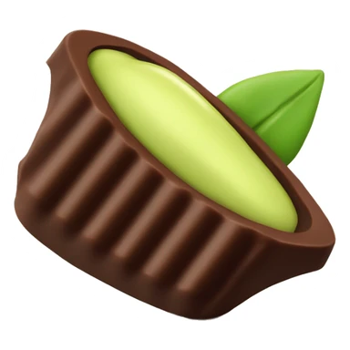 A bar of Dubai chocolate filled with Green pistachio cream sticker