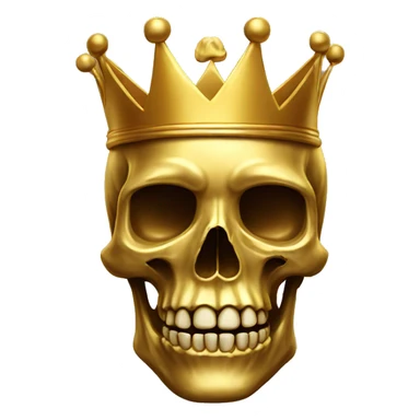 Golden Skull with crown sticker