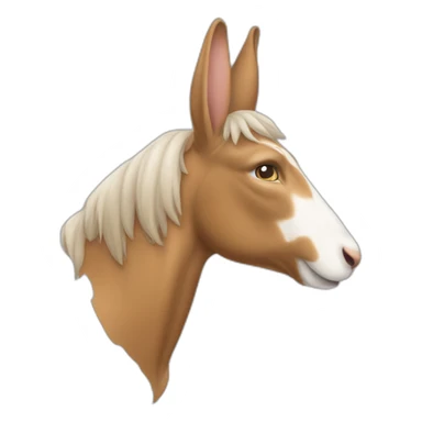 Un lapin qui fait du cheval avec un bout de boits sticker
