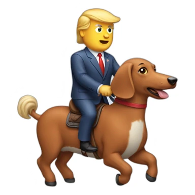 trump-riding-sausage sticker