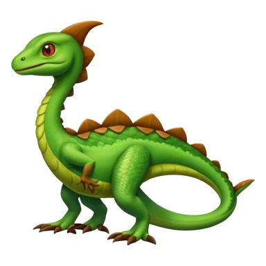 Axew-Grovyle-hybrid-Fakémon-creature (full body) sticker